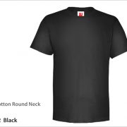 RN0102- BLACK- COTTON ROUND NECK
