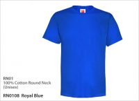 RN0108- ROYAL BLUE- COTTON ROUND NECK